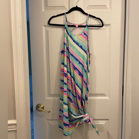 Lilly Pulitzer Multi Ceviche Stripe Diagonal Magnolia Midi Dress - Small - Picture 3 of 5